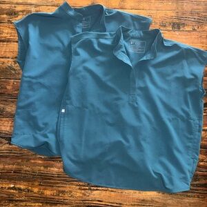 Figs Caribbean Blue Rafaela Tops